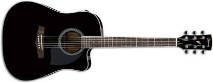 Ibanez PF15ECE BK - Guitarra electroacústica negra - Tapa de abeto cuerpo de okoume y pastilla piezo-Havenupyard