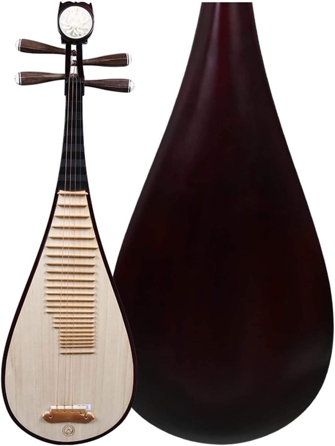 FLFL Pipa de madera - Laúd de palisandro para principiantes adultos y niños - Instrumento de práctica multicolor-Havenupyard