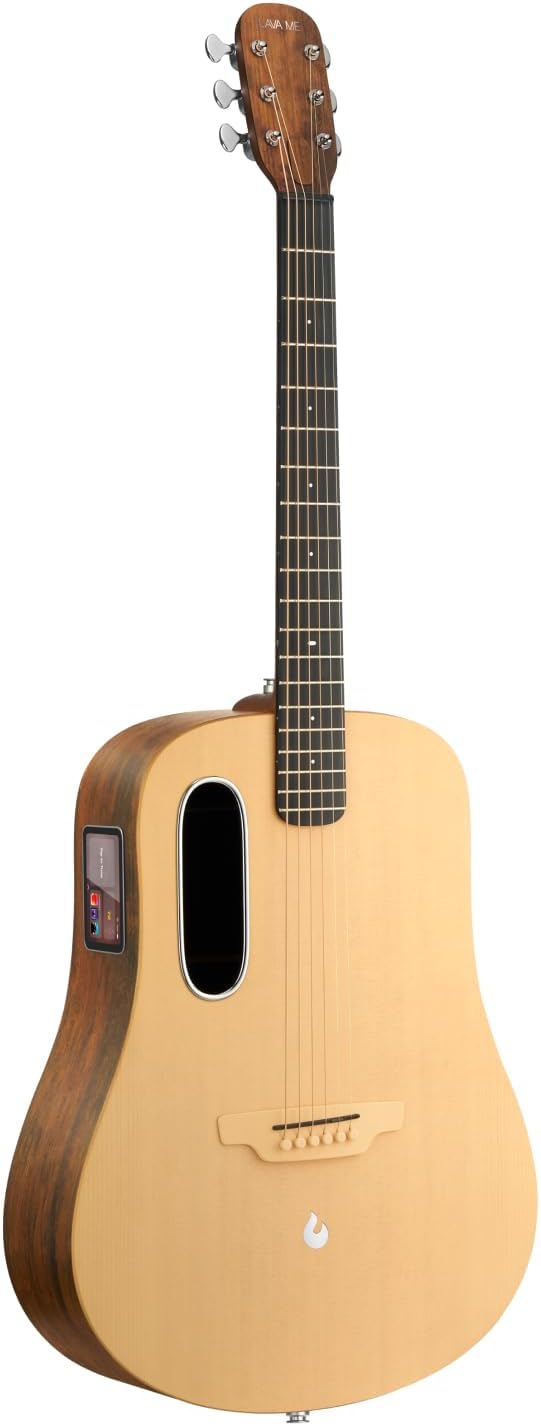 Lava ME 4 Spruce guitarra electroacústica inteligente - FreeBoost 2.0 WiFi Bluetooth funda de flujo de aire y cable-Havenupyard