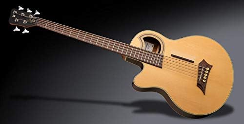 RockBass Alien Deluxe Hybrid Thinline - Bajo electroacústico de 5 cuerdas satén transparente - Warwick-Havenupyard