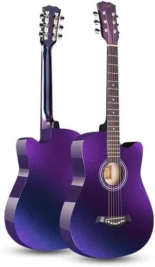 Paquete de guitarra acústica de 41 pulgadas - Kit folk púrpura para principiantes y adultos - Funda incluida-Havenupyard