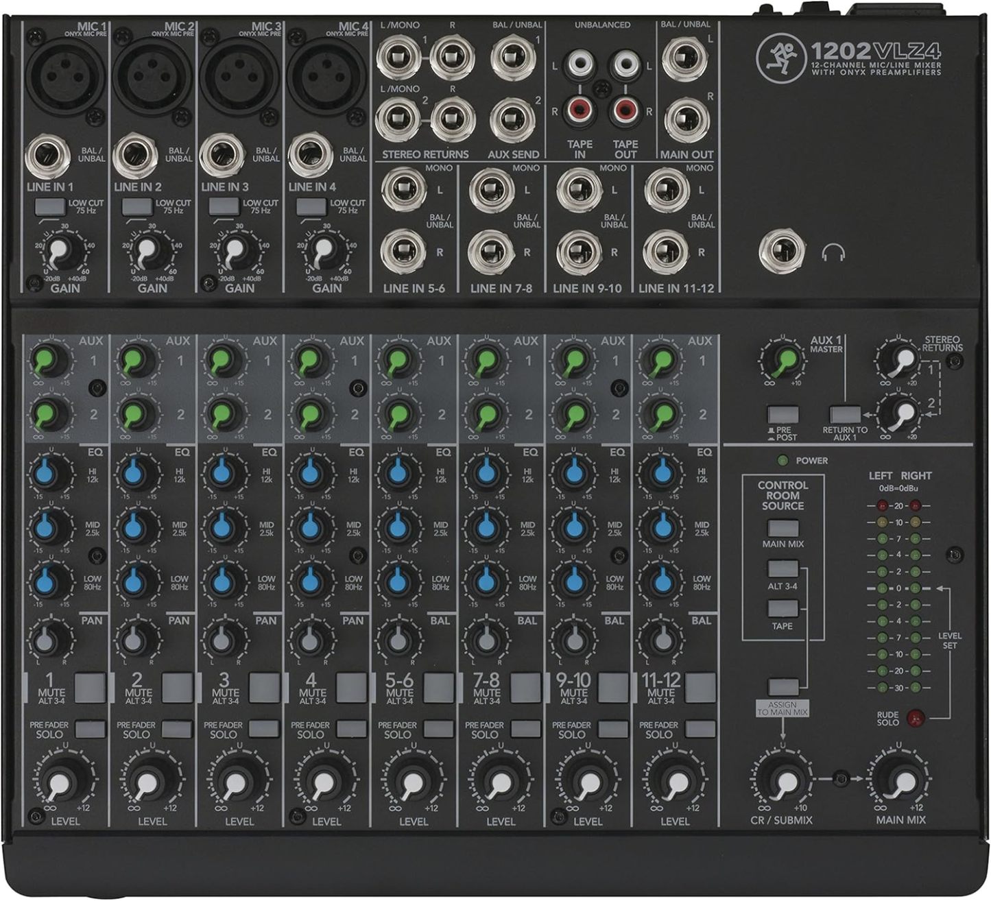 Mackie 1202VLZ4 - Mezclador compacto analógico de 12 canales - preamplificadores Onyx y salidas XLR TRS-Havenupyard