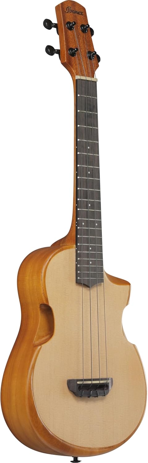 Ibanez AUT10OPN Standard - Ukelele acústico natural de tamaño completo - Paulownia y cuerdas de nailon-Havenupyard