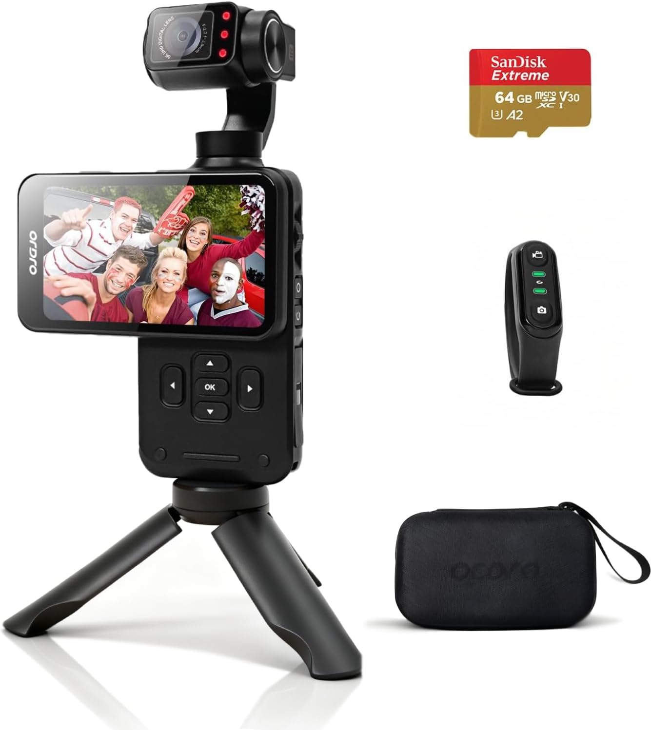 ORDRO M5 Pack para Creadores - cámara de vídeo portátil 4K 60 fps y 5K - estabilización 3 ejes - pantalla giratoria 3,5 pulgadas-Havenupyard