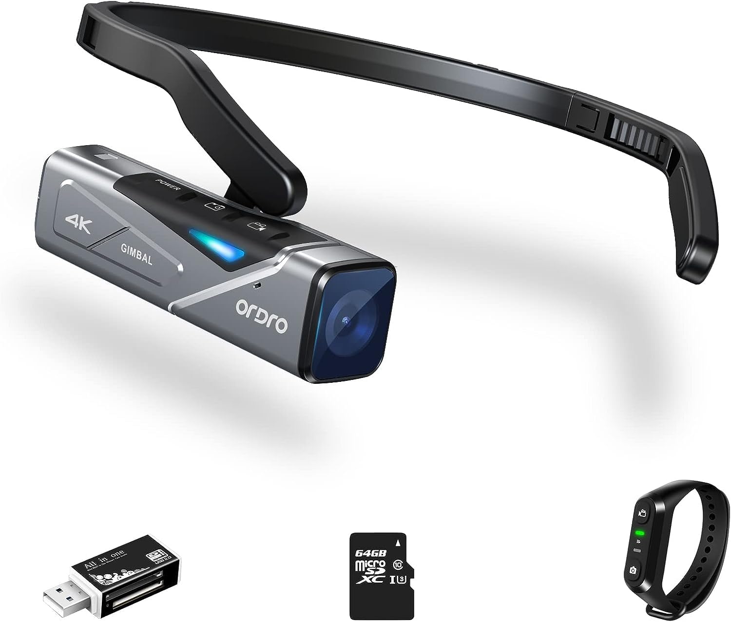 ORDRO EP7 Videocámara Manos Libres 4K - Estabilización Cardán - Enfoque Automático - Control Remoto - 64 GB-Havenupyard