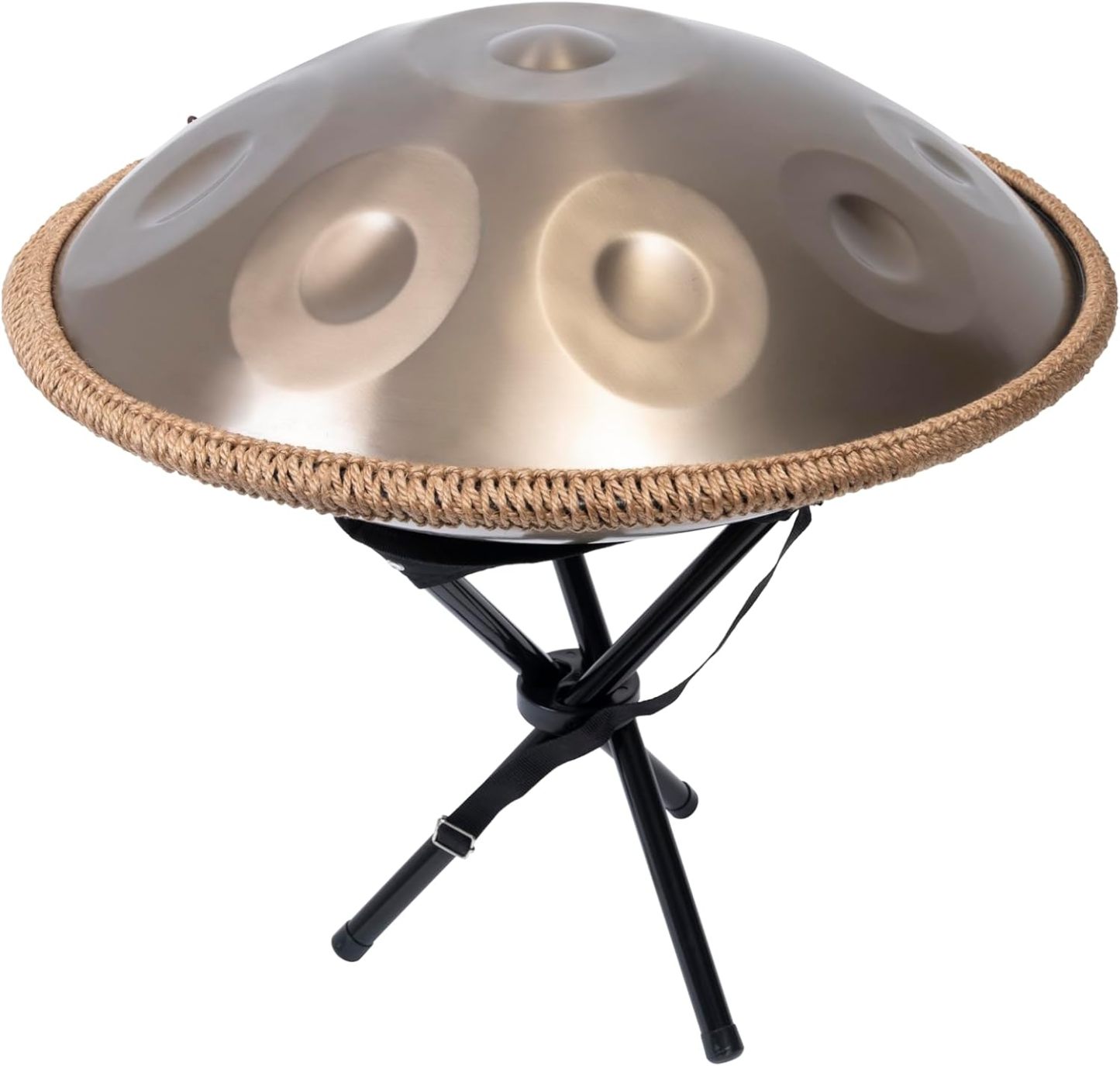 Handpan de 22 pulgadas - 9 notas D Kurd 440 Hz - afinación manual - bolsa soporte mazos y accesorios incluidos-Havenupyard