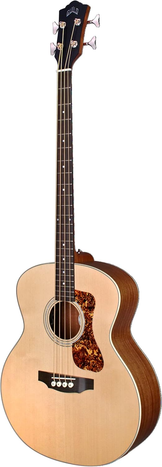 Guild B-240E Westerly bajo electroacústico natural - 4 cuerdas tamaño completo con abeto caoba y peso ligero-Havenupyard