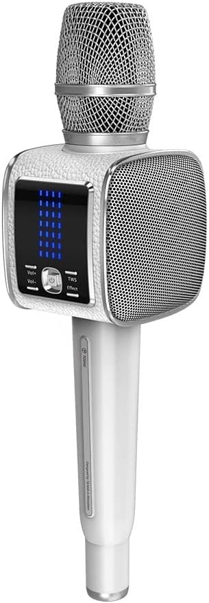 TOSING G7 máquina profesional de karaoke - Altavoz Bluetooth portátil - Micrófono para adultos y niños - Negro plateado-Havenupyard