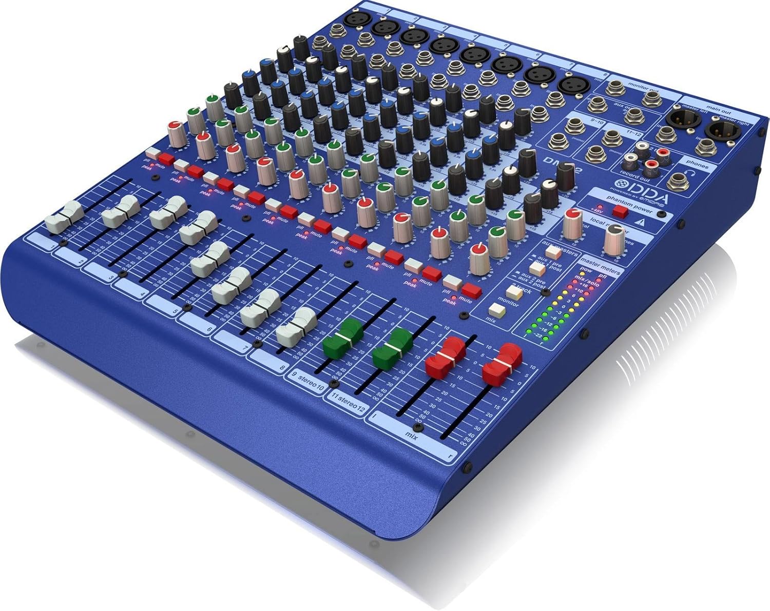 Midas DM12 - Mezclador analógico de estudio y directo de 12 entradas - preamplificadores Midas y alimentación 48 V-Havenupyard