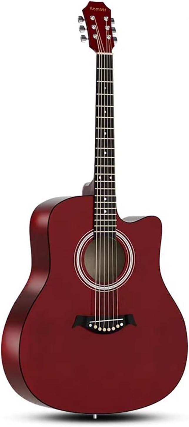 Guitarra acústica dreadnought de 41 pulgadas - Superficie mate marrón - Bolsa de rendimiento y cuerdas de repuesto-Havenupyard