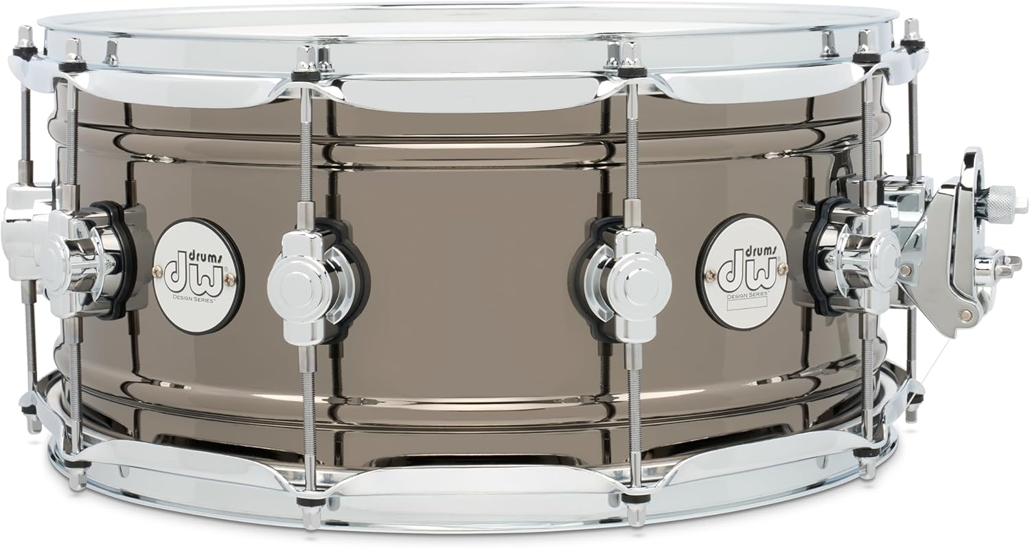 Caja Design Black Brass 14 x 6,5 pulgadas - tambor de caja negro de latón para batería acústica-Havenupyard