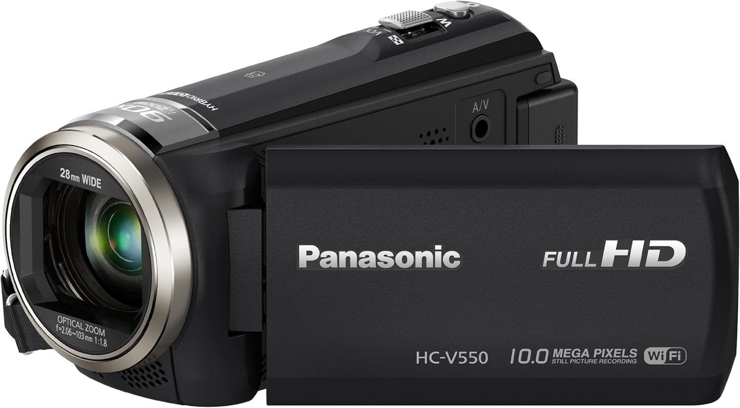 Panasonic HC V550 Videocámara - Zoom Óptico 50x - AVCHD Progressive - USB - Pantalla 3 Pulgadas Negra-Havenupyard
