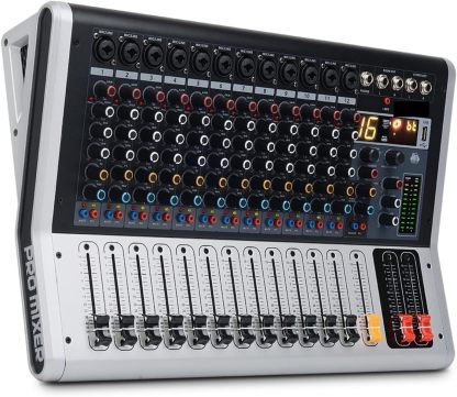 Consola profesional de mezcla de 12 canales - pantalla digital Bluetooth grabación PFL mute y 16 efectos DSP-Havenupyard