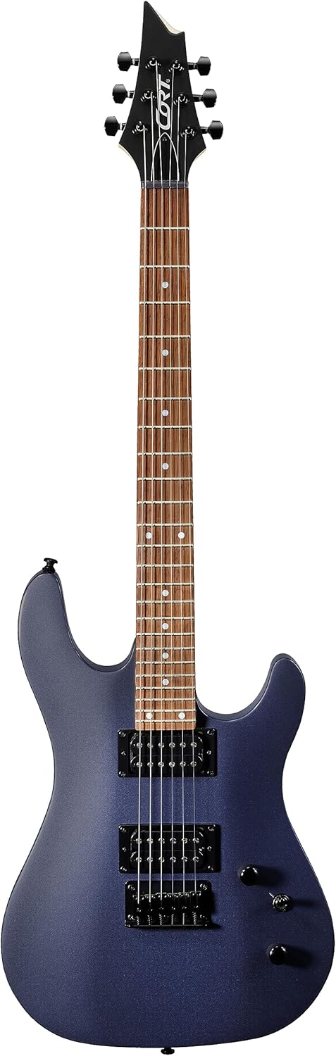 Cort KX100 MA guitarra eléctrica - gris negro cuerpo de tilo mástil de arce y configuración H para mano derecha-Havenupyard