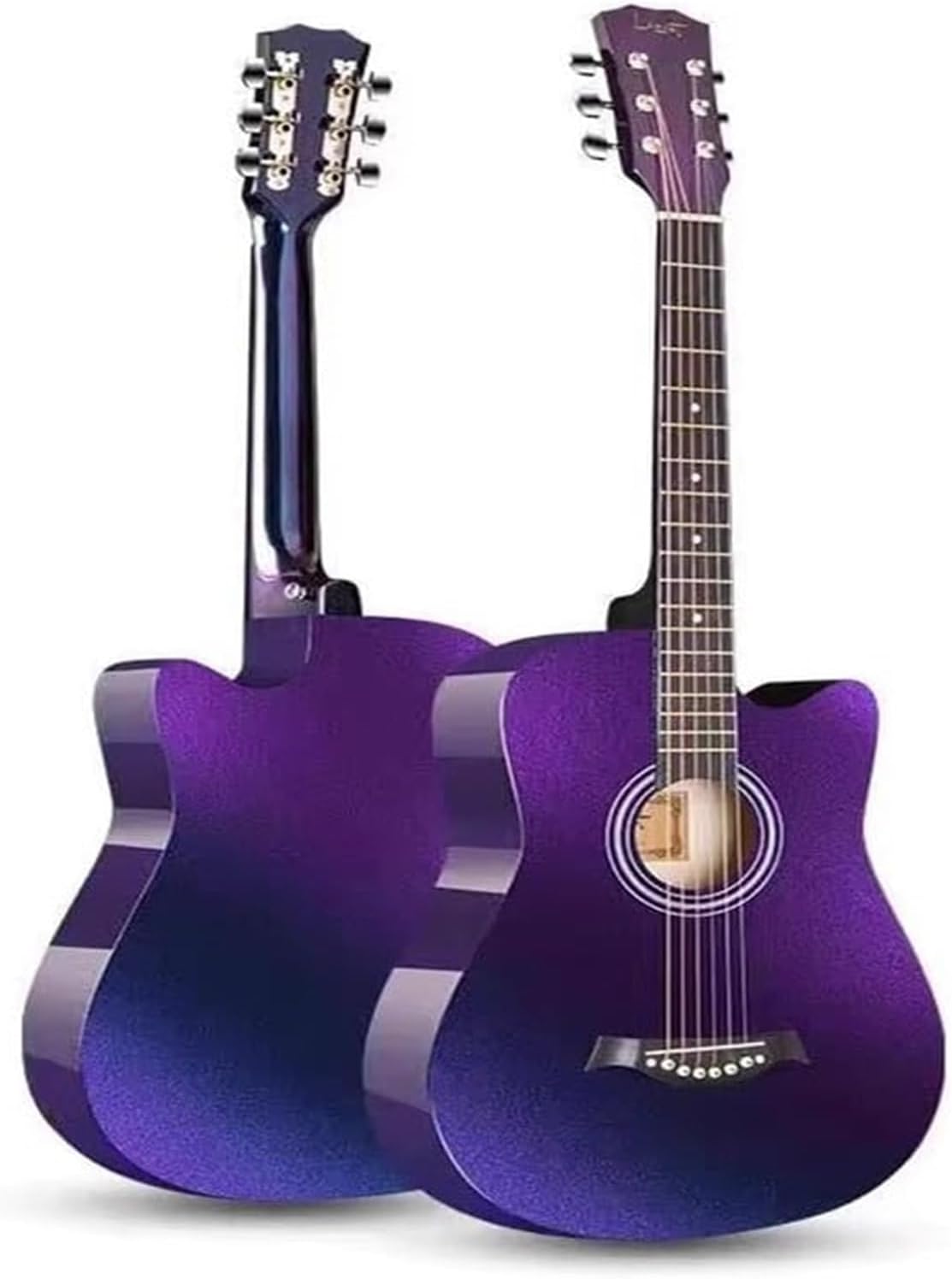 Paquete de guitarra acústica de 41 pulgadas - Kit morado para adultos principiantes - Cutaway con bolsa de transporte-Havenupyard