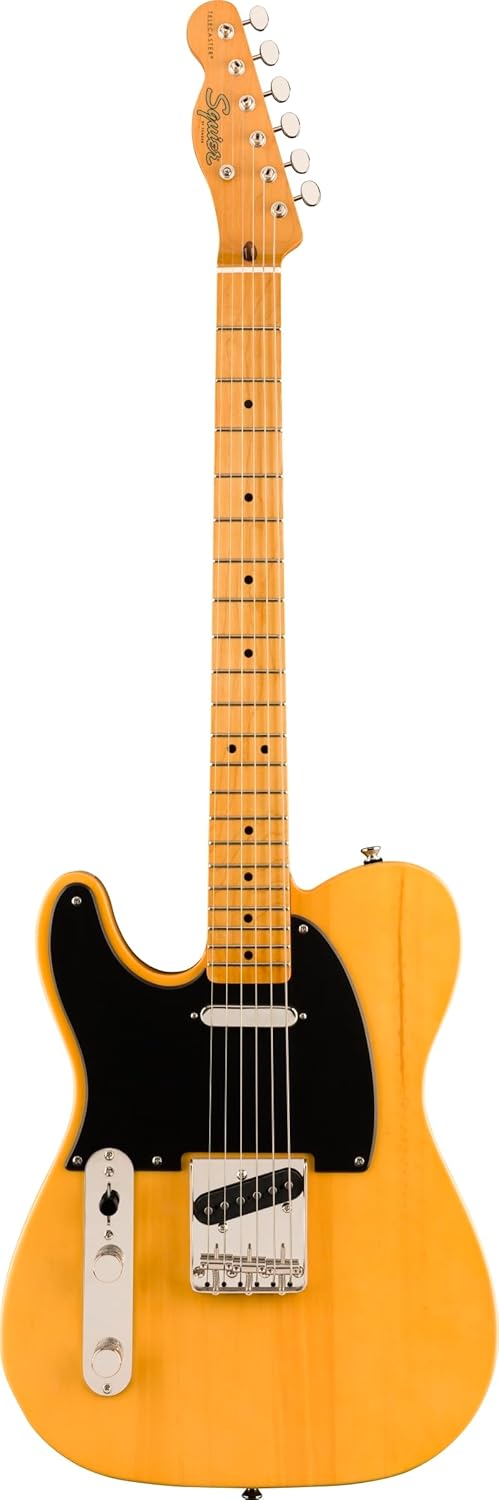 Squier by Fender Classic Vibe 50s Telecaster zurda - Butterscotch Blonde arce pino níquel y estilo clásico-Havenupyard
