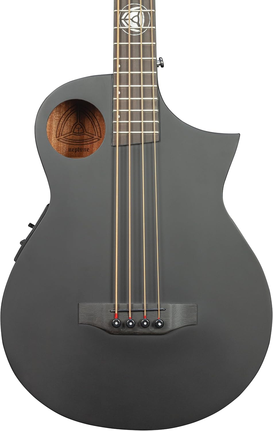 Lindo Neptune V2 - Bajo electroacústico negro mate de 30 pulgadas - Formato tres cuartos con 4 cuerdas-Havenupyard