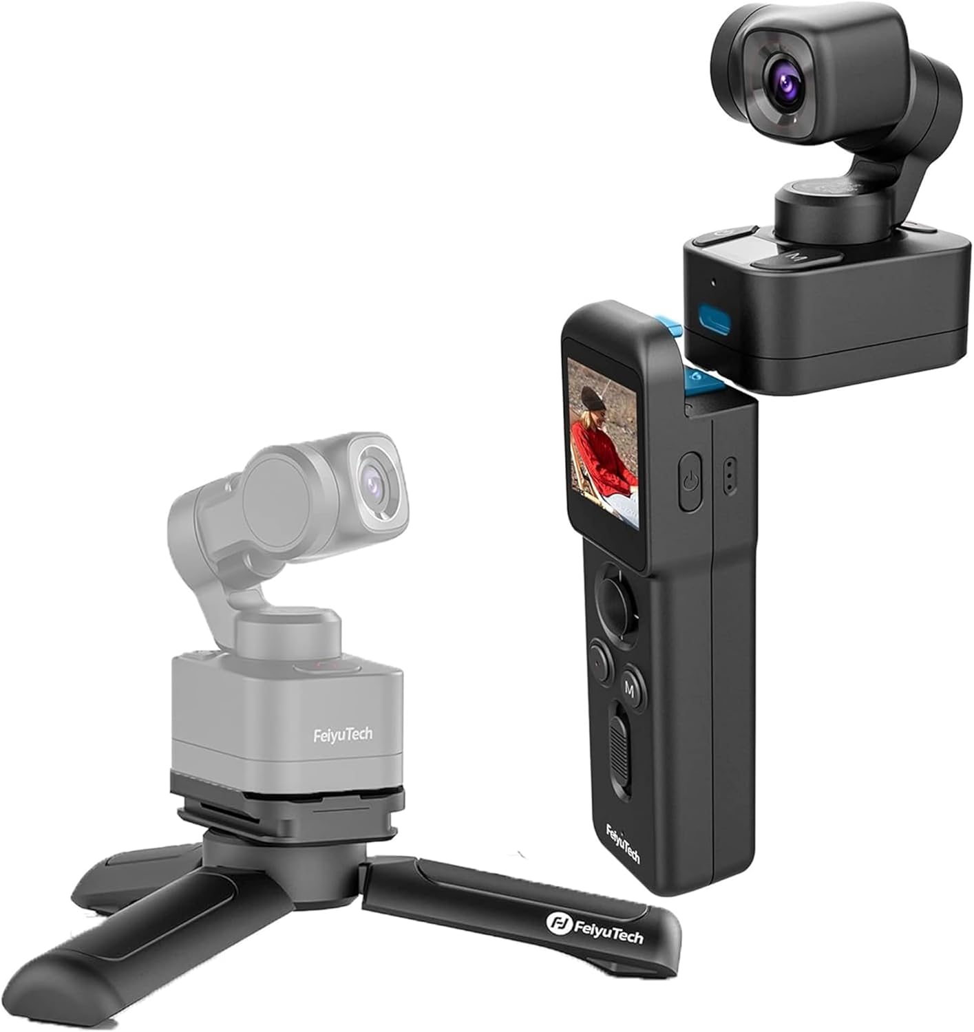 Feiyu Pocket 3 - cámara vlog 4K de bolsillo - gimbal de 3 ejes - control remoto - gran angular 120 - WiFi y Bluetooth-Havenupyard