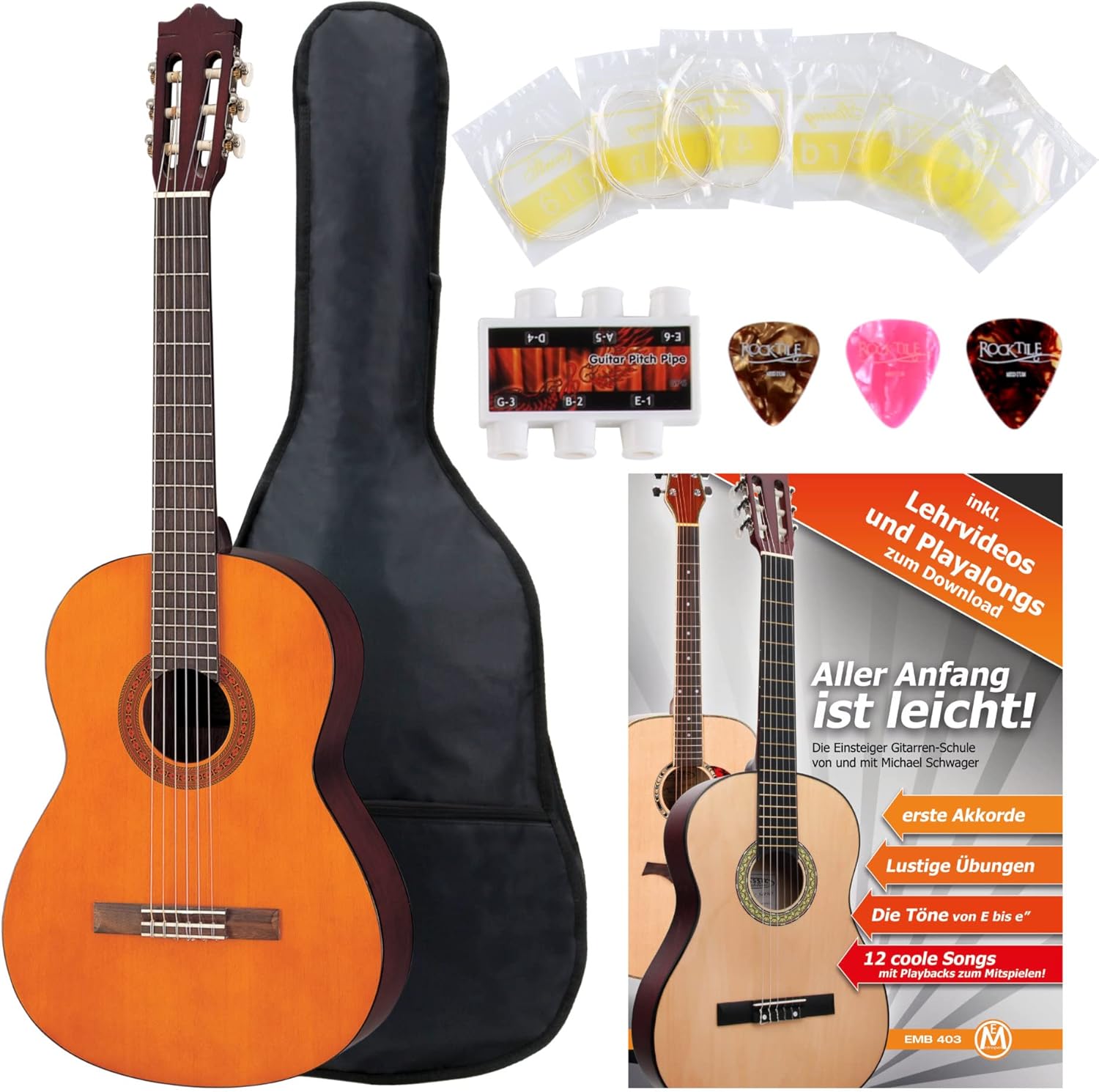 Yamaha C40 - Guitarra clásica natural con funda - Tapa de pícea - Cuerdas de nailon - Escala 650 mm-Havenupyard