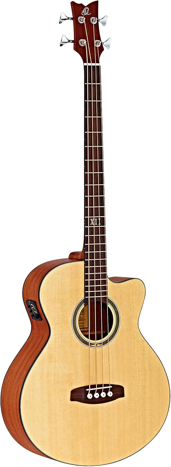 Bajo acústico Ortega Deep Series 5 D538 4 - 4 cuerdas - tapa de abeto macizo - sapeli - tamaño jumbo-Havenupyard