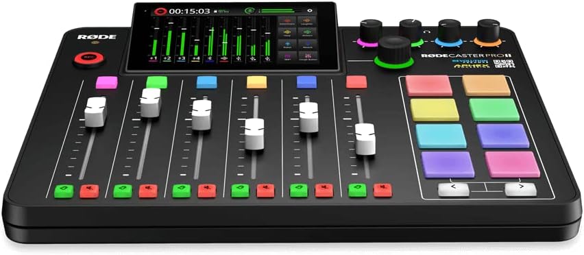 RODE RODECASTER PRO II - Mesa de mezclas de 9 canales - USB digital - para podcast streaming y grabación-Havenupyard