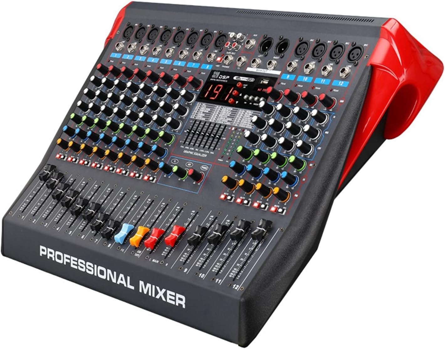 Mezclador de audio profesional de 12 canales - consola USB para grabación ordenador KTV banda escenario y MP3-Havenupyard