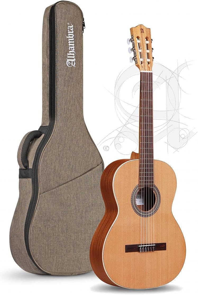 Alhambra Z Nature Pack - Guitarra clásica española - tapa de cedro - cuerpo de sapelli - funda incluida-Havenupyard