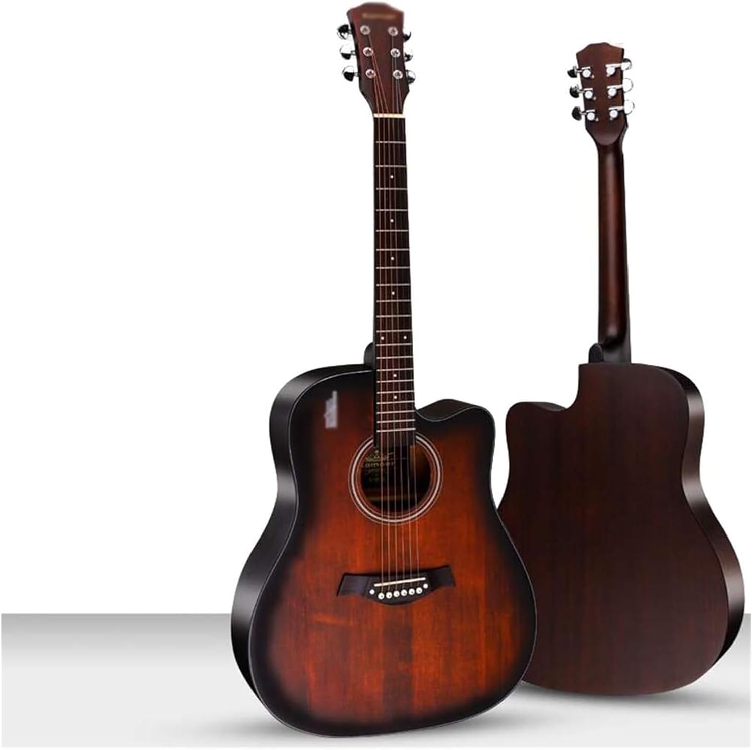 Kit de guitarra de madera para principiantes - Tamaño completo 41 pulgadas - Color C - Estuche, correa y afinador-Havenupyard