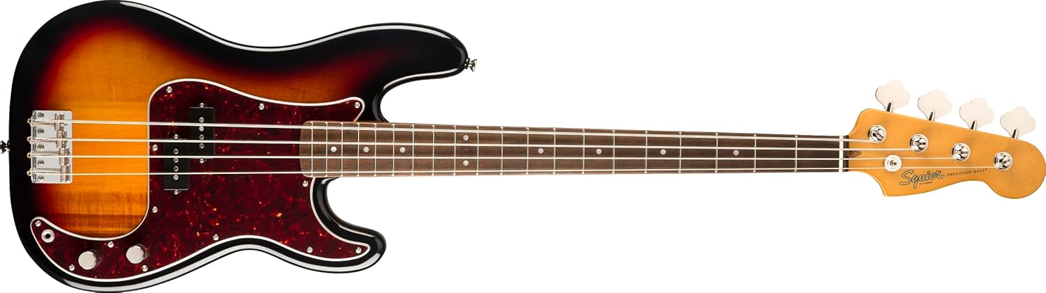 Squier by Fender Classic Vibe 60s Precision Bass - Bajo eléctrico sunburst de 3 colores - Tamaño completo-Havenupyard