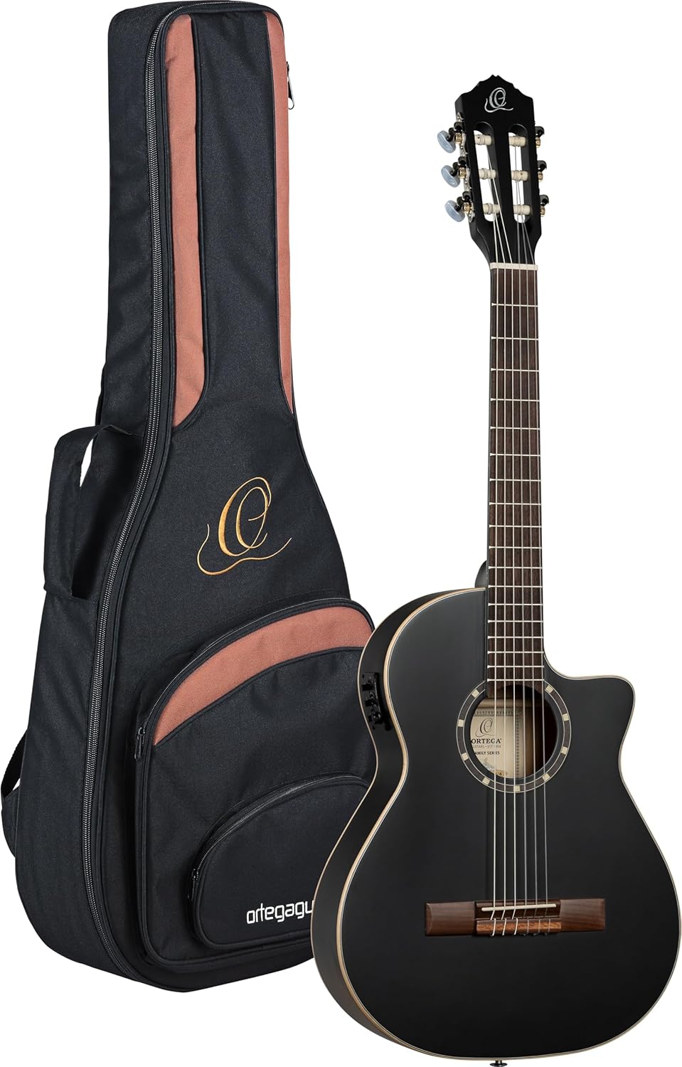 Ortega RCE125SBK 3 4 guitarra clásica - cuerpo de caoba preamplificador MagusX G recargable y 6 cuerdas-Havenupyard