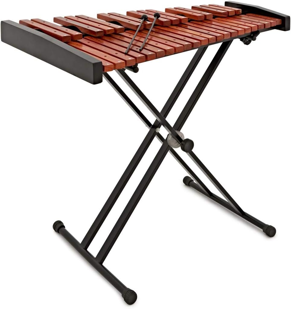Gear4music Xilófono 3 Octavas - Xilófono de madera de caoba - Instrumento melódico marrón-Havenupyard