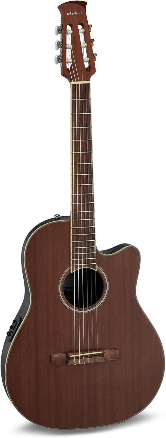 Applause Classic Nylon guitarra acústica de concierto - AB24C Mid Cutaway Natural Satin con preamplificador AP3TP y cuerdas de nailon-Havenupyard