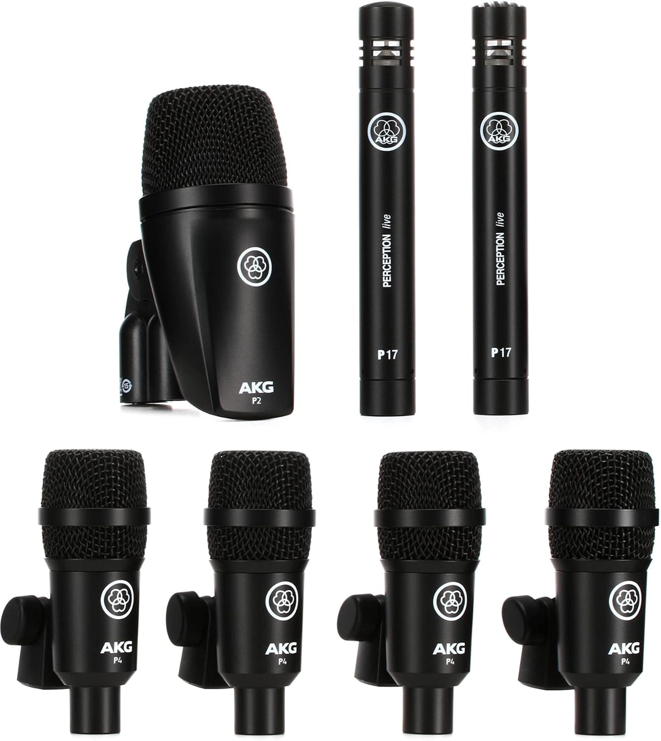 AKG Drum Set Session 1 - Pack de micrófonos para batería con cable - Micrófono unidireccional para grabación-Havenupyard