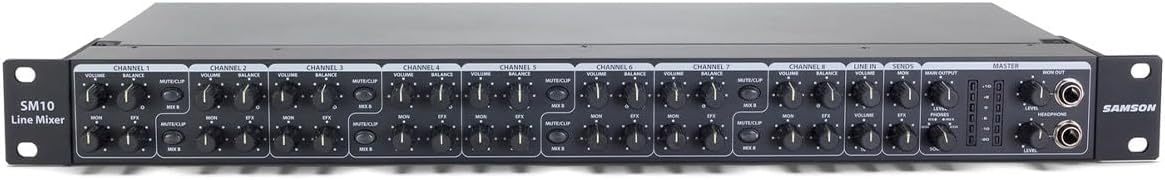 Samson SASM10 - Line Mixer de 10 canales para montaje en rack - XLR - salida XLR y alimentación 48 V-Havenupyard