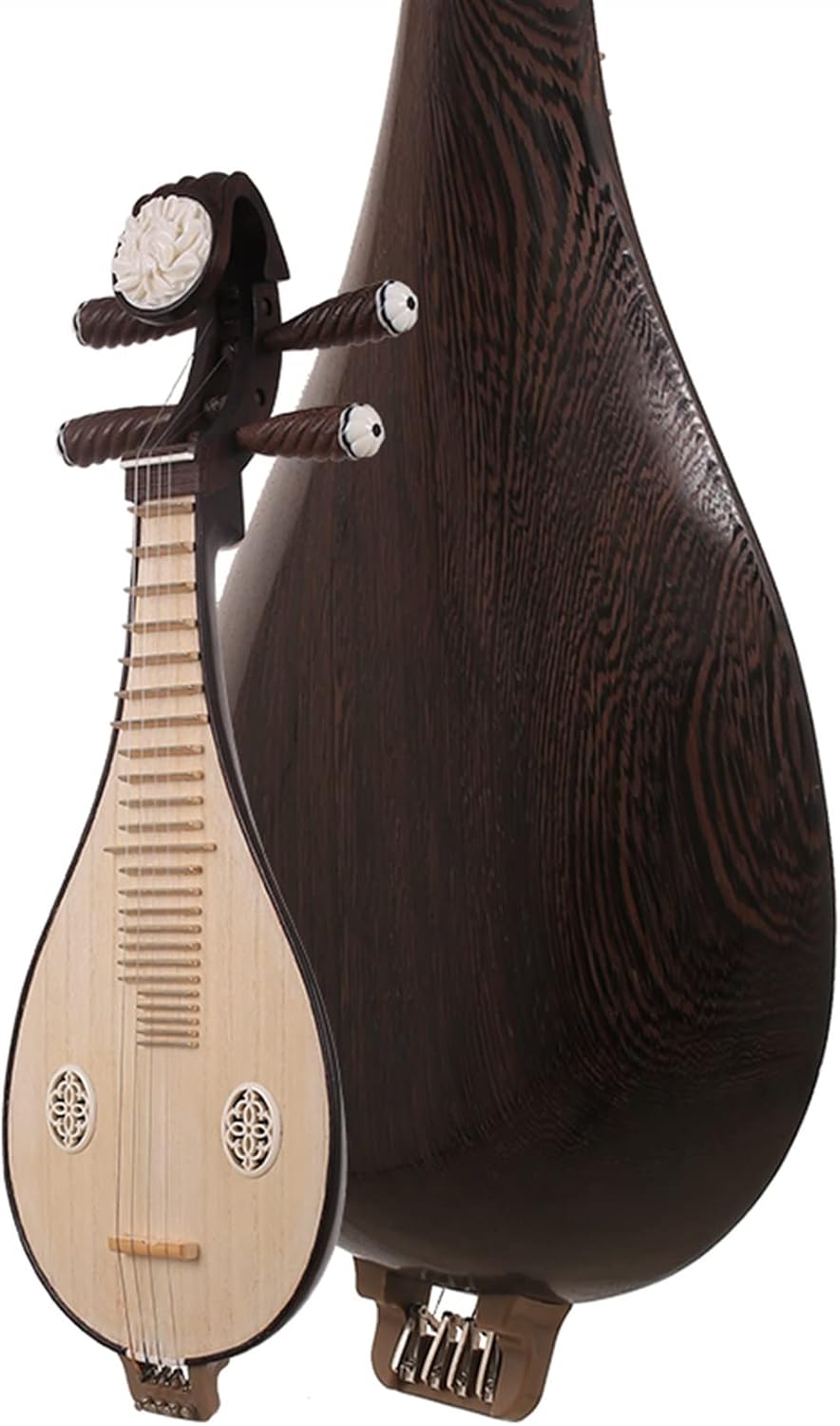 FLFL Laúd Liuqin de palisandro - Instrumento étnico de cuerda pulsada - Madera de paulownia y palisandro-Havenupyard