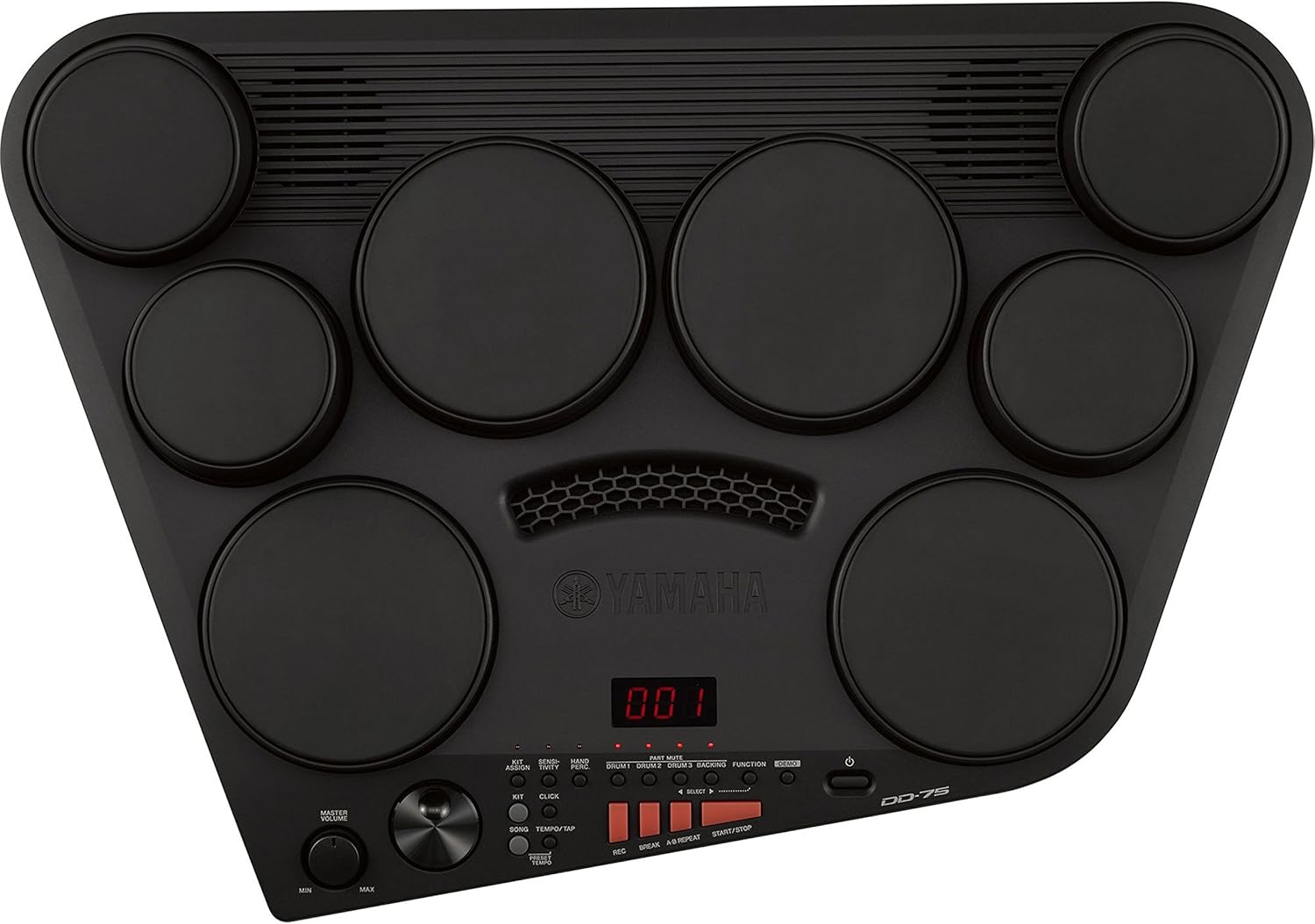 Batería electrónica portátil Yamaha DD 75 - 8 pads sensibles - control de volumen - conexión para auriculares - color negro-Havenupyard