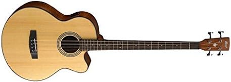 Cort SJB5F bajo acústico blanco - 4 cuerdas con abeto caoba plástico y refuerzo de palisandro-Havenupyard