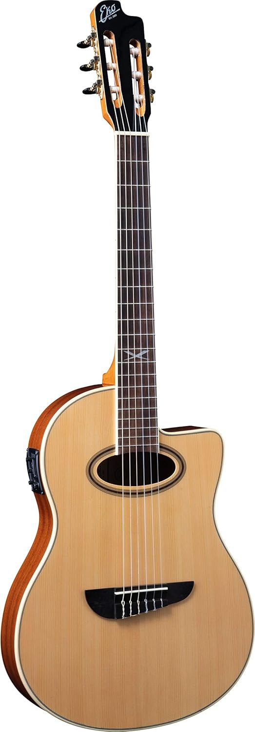 EKO Guitars NXT Nylon N100CE Natural - Guitarra clásica cutaway electrificada - Tapa de abeto - Escala 650 mm-Havenupyard