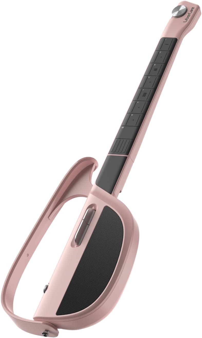 C1 - Guitarra inteligente sin cuerdas rosa - plegable de viaje - generador de acordes - batería integrada-Havenupyard