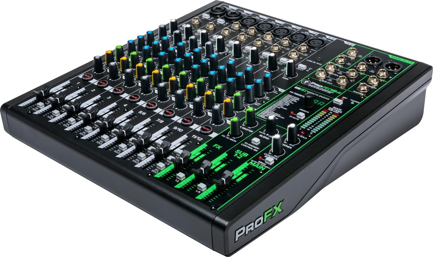 Mackie ProFX12v3 - Mezclador profesional de efectos de 12 canales - USB - consola para directo y grabación-Havenupyard
