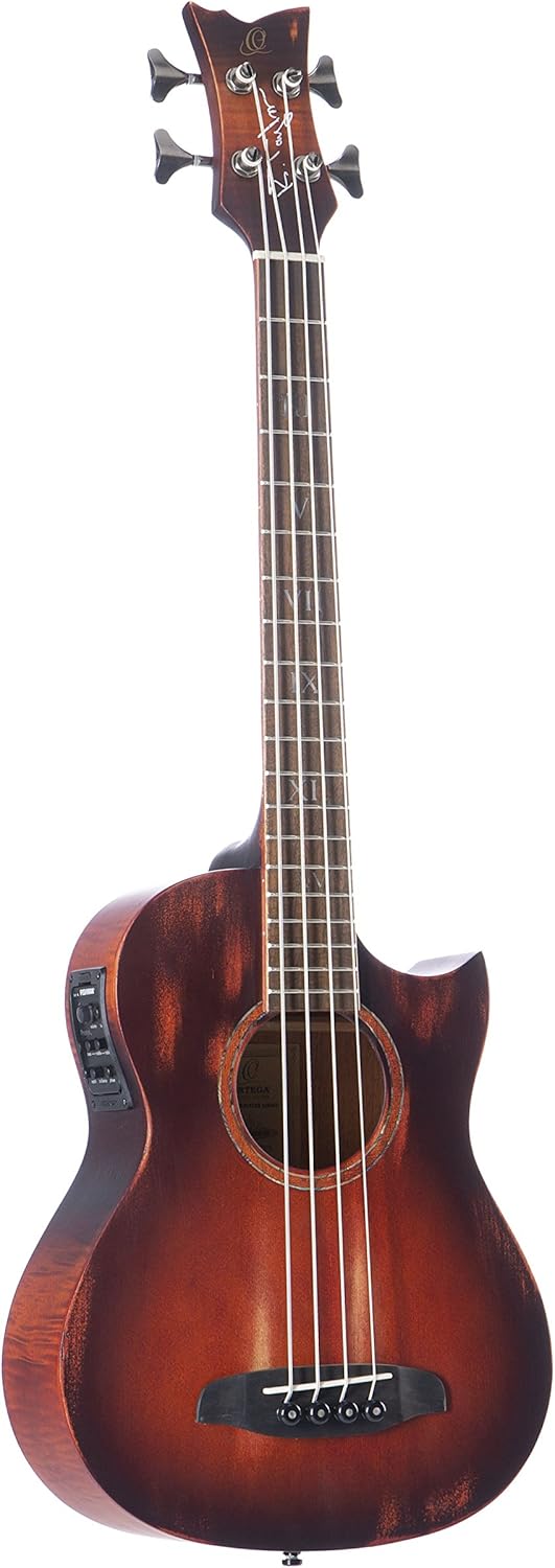 Bajo acústico Ortega KT Walker V2 Ken Taylor Signature - tamaño completo - acabado marrón - cuerdas de nailon-Havenupyard