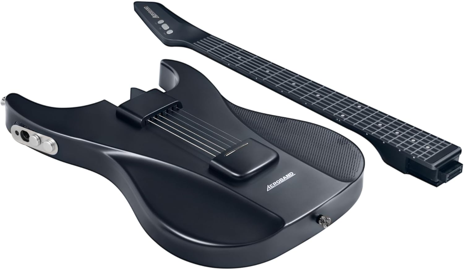 AeroBand AG01 - Guitarra eléctrica sin cuerdas - 9 tonos integrados - MIDI - mástil desmontable negro brillante-Havenupyard