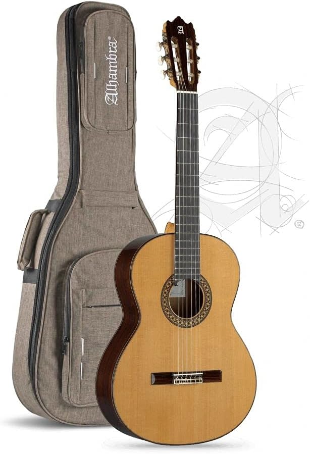 Alhambra 4P guitarra clásica - estilo clásico marrón sin montaje para interpretación y estudio-Havenupyard