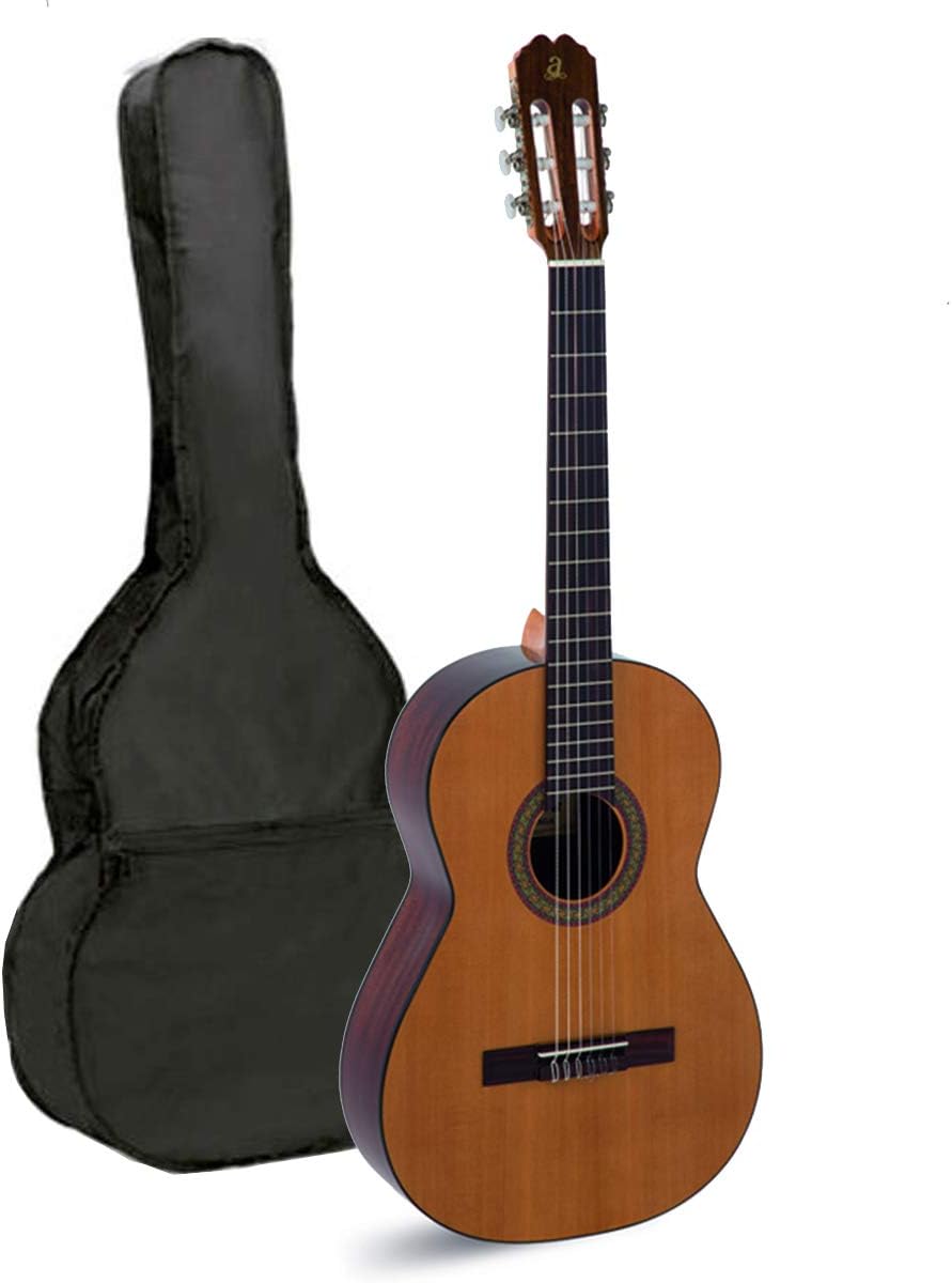 Admira Málaga guitarra clásica española - funda incluida tapa de cedro cuerpo de cedro y diapasón de palisandro-Havenupyard