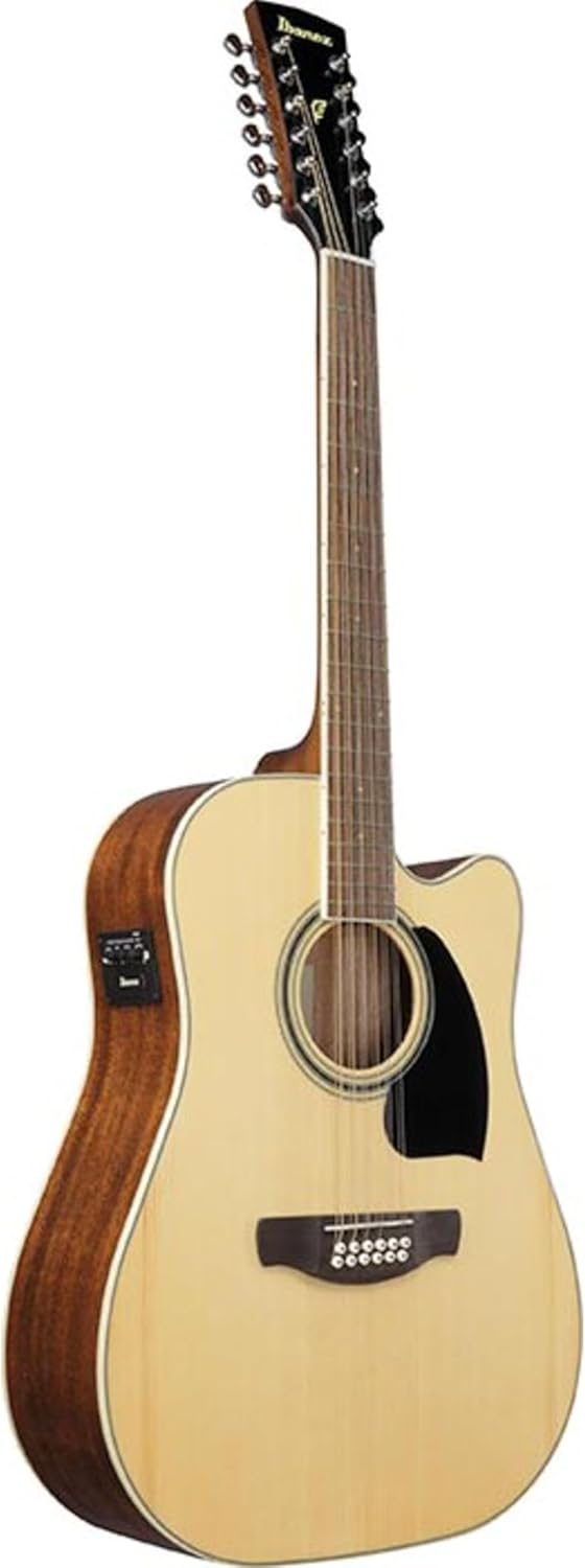 Ibanez PF1512CE-NT guitarra electroacústica de 12 cuerdas - acabado natural brillante tapa de abeto y pastilla piezo-Havenupyard