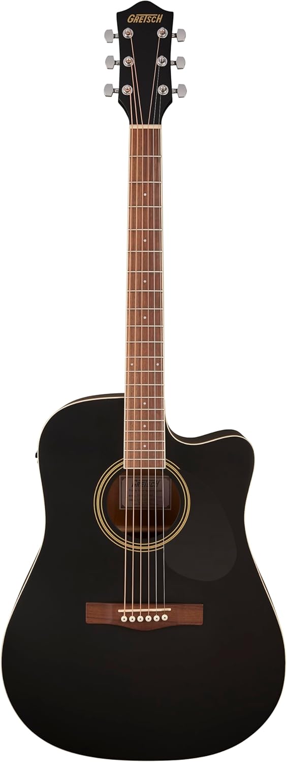 Gretsch Prelude D100CE - Guitarra electroacústica dreadnought negra - cuerpo de tilo - ideal para principiantes-Havenupyard