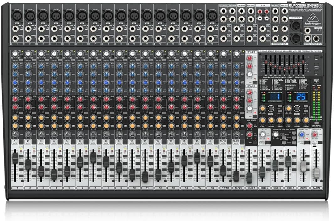 Behringer SX2442FX - Mezclador DJ de 24 canales - 24 bit - efectos integrados - salidas XLR para directo-Havenupyard