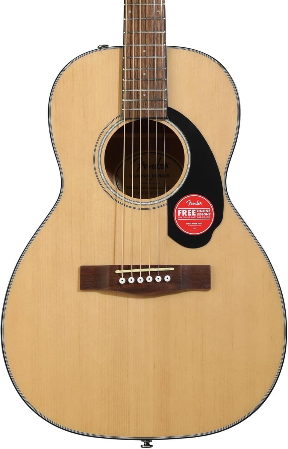 Fender CP 60S Parlor - Guitarra acústica natural - Tapa de pícea - Cuerpo de caoba - Diapasón de nogal-Havenupyard
