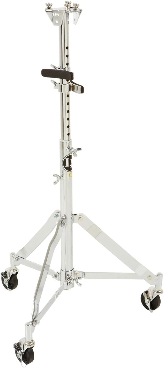 LP Latin Percussion LP290B soporte doble para congas - estructura de acero cromado pesado multicolor-Havenupyard