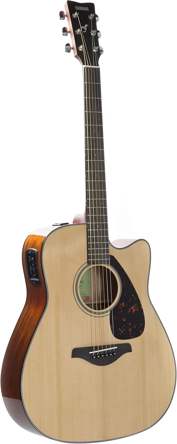 Yamaha FGX800C guitarra acústica eléctrica marrón natural - tapa de abeto cuerpo nato okume y pastilla integrada-Havenupyard